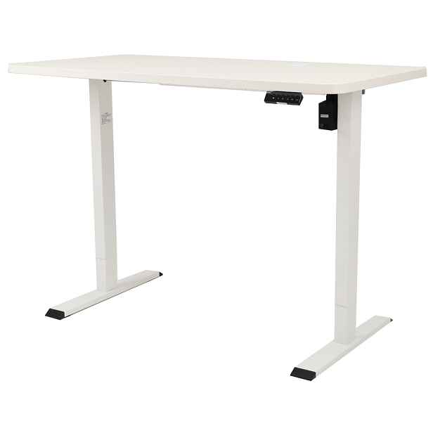 Výškově nastavitelný elektrický stůl BestBerg BBAT-14WW / rozměr 140x70 cm / výška 70-114 cm / bílá