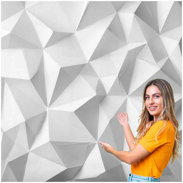 Fototapeta 3D Geometrické Pozadí Abstrakce Trojúhelníky 588x260 GTA03F