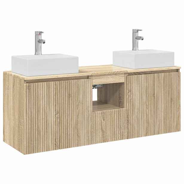 vidaXL Sada koupelnových skříněk 3 ks Dub sonoma 49,5 x 41 x 62,5 cm
