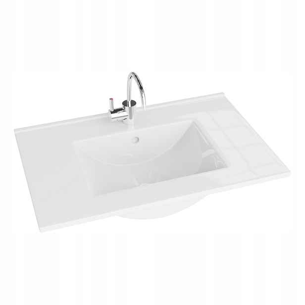 Nábytkové umyvadlo Floryda 600, bílá, minimalistické, různé velikosti