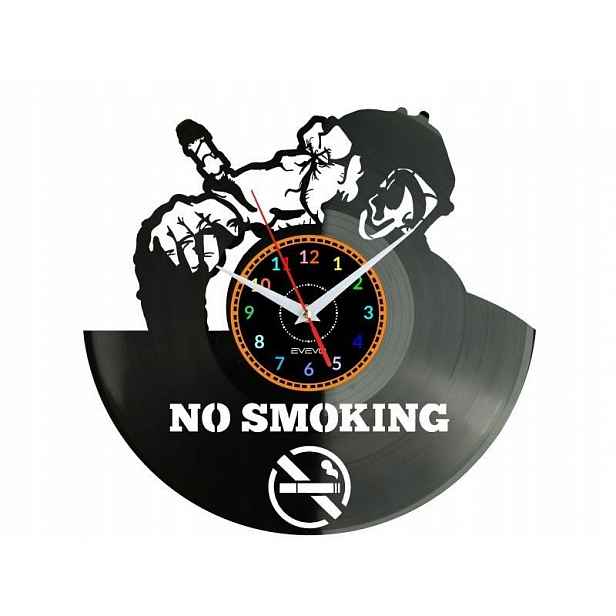 No Smoking Nástěnné hodiny Vinylová deska Moderní dekorativní jako Dárek