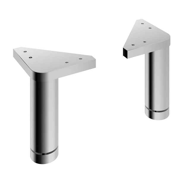 Nožičky v sadě 2 ks v leskle stříbrné barvě Quickset 318 – Pelipal