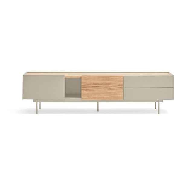 TV stolek v dekoru dubu v béžovo-přírodní barvě 180x45 cm Otto – Teulat