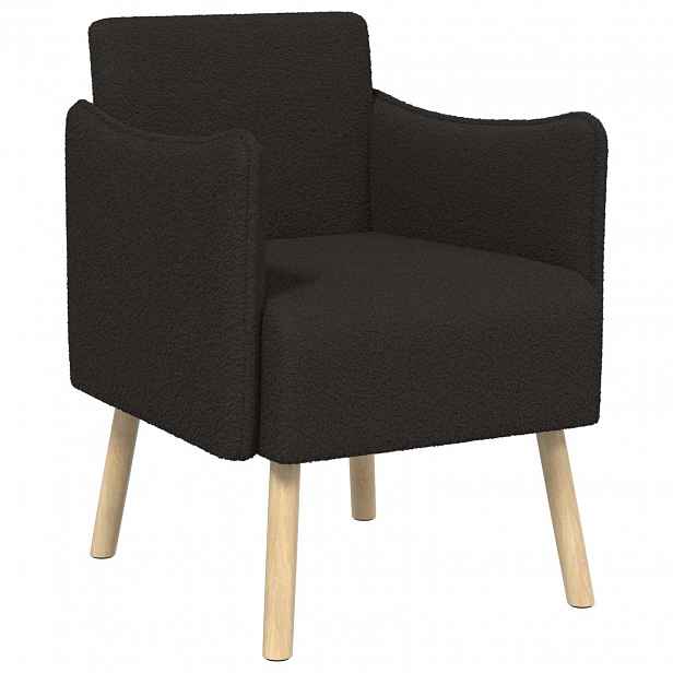 vidaXL Designové křeslo Černá Bouclé