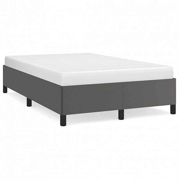 vidaXL Rám postele šedý 120 x 200 cm umělá kůže