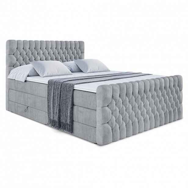 ALTDECOR POSTEL boxspring SERENE-Z KING – 180 x 200 – H3/H4 – šedá
