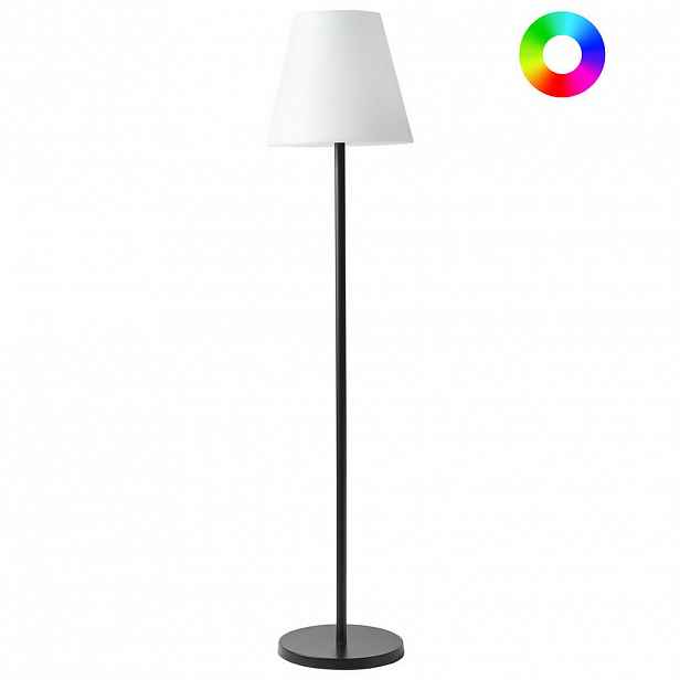 Beliani LED STOJACÍ SVÍTIDLO Bílé/Černé Fonesca