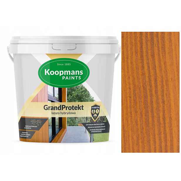 Koopmans GrandProtekt Lazura Hybridní Na Dřevo 3L Brazilský Teak 909