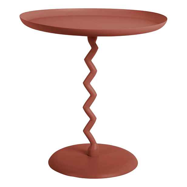 Kovový kulatý odkládací stolek ø 40 cm Zig Zag – Leitmotiv