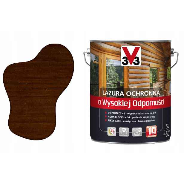 Ochranná lazura s vysokou odolností V33 dub střední 5L
