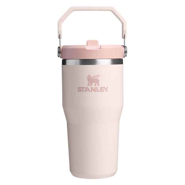 Světle růžová termoska z nerezové oceli 600 ml IceFlow™ Flip Straw 2.0 Tumbler Rose Quartz – Stanley