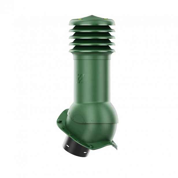 Větrací komín HiVent pro plechovou střešní krytinu, profil X, 125 mm, zelený