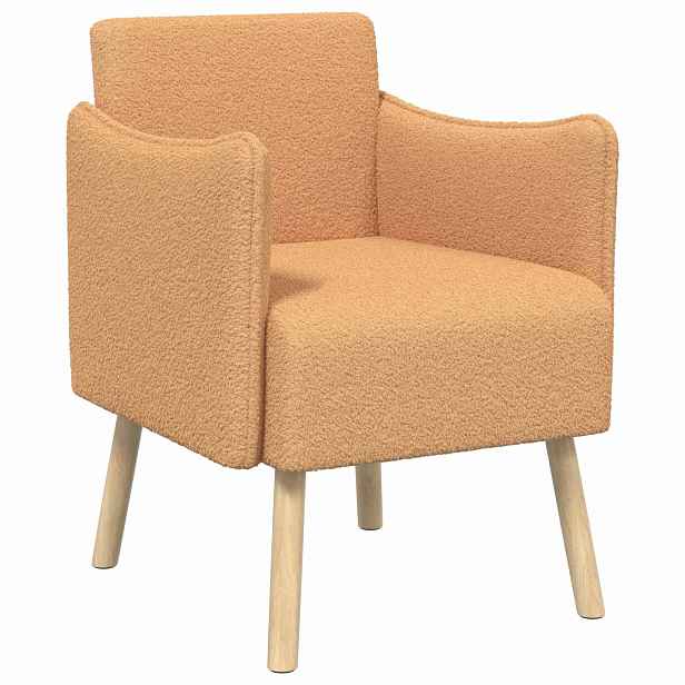 vidaXL Designové křeslo Béžová Bouclé