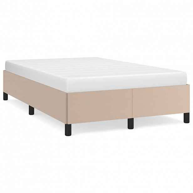 vidaXL Rám postele cappuccino 120x200 cm umělá kůže