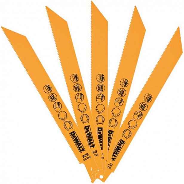 DeWALT - Sada pilových plátků na kov, délka 20 cm, 5 ks DT2353