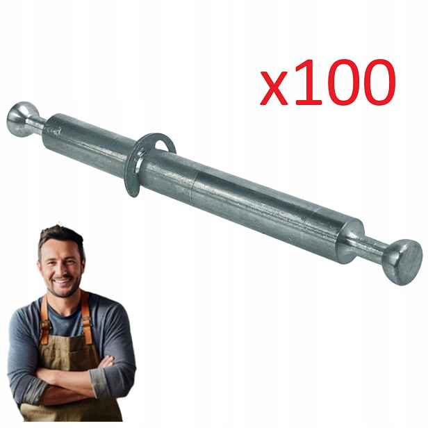 Dvojitý trn Hafele Minifix pro otvor 8 mm (B24) Sada 100 ks