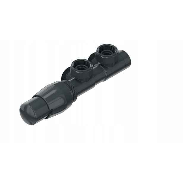 Kombinovaný termostatický set Duo Levý 50 mm Antracit Ral 7016 Luxrad