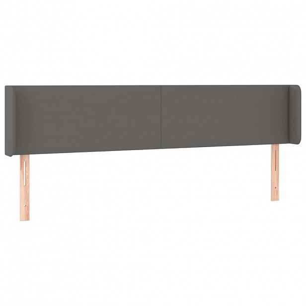 vidaXL Čelo postele typu ušák šedá 183x16x78/88 cm umělá kůže