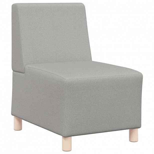 vidaXL Modulární pohovka bez područek, nebesky šedá, 55 cm, látka