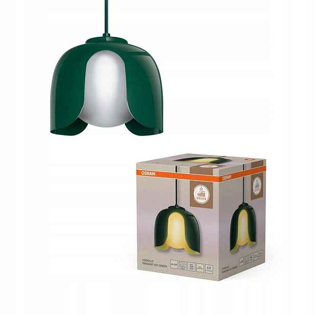 Závěsná stropní lampa E27 Dekorativní zelená Decor Osram