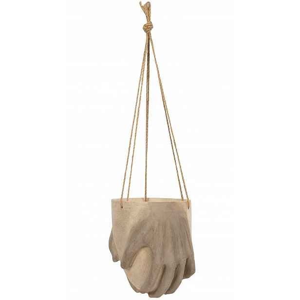 Závěsný Květináč Na Ruce, béžový, průměr 17 cm