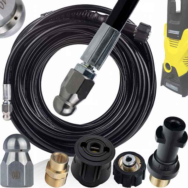 Kanalizační Hadice Prodlužovací 20 M Karcher K2-K7 M22 Bayonet Click Connect