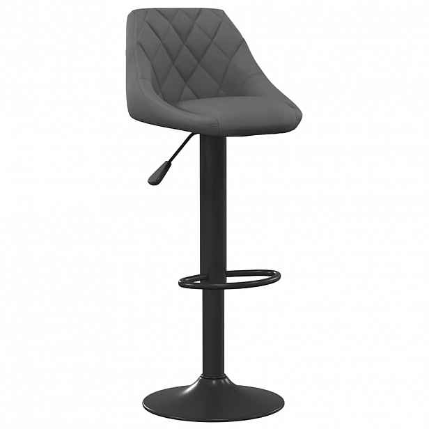 vidaXL Barová židle tmavě šedá samet