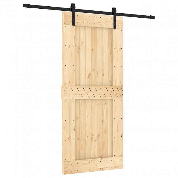 vidaXL Posuvné dveře 90 x 210 cm Masivní borové dřevo (neupravené)