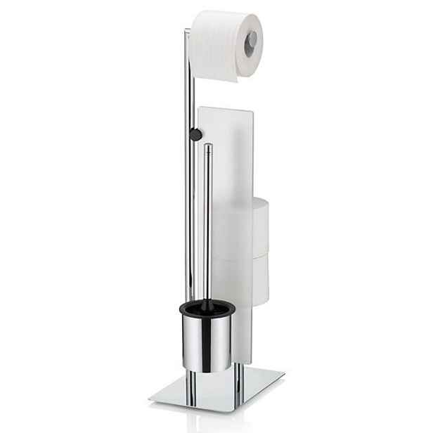 KELA WC sada Style s držákem náhradní role lesklý kov 26x18x71cm KL-22494