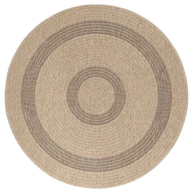 Kusový koberec Comilla 886 Black kruh, 200x200 (průměr) kruh, hnědá, chodba / předsíň, Ayyildiz