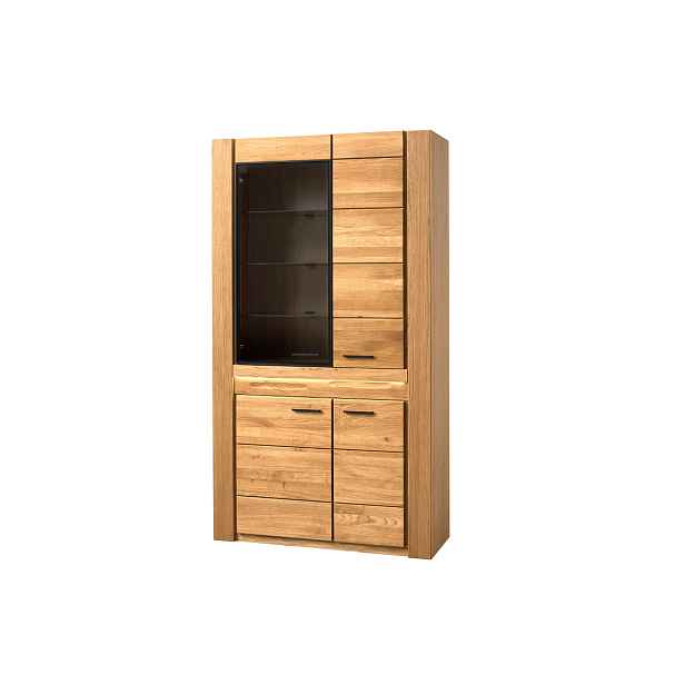 Szynaka Vitrína Velvet II 12 110 cm z masivu s LED osvětlením dub přírodní