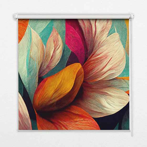 TULUP VNITŘNÍ roleta - okenní roleta - roleta - 60x140 cm - Květiny v abstrakci
