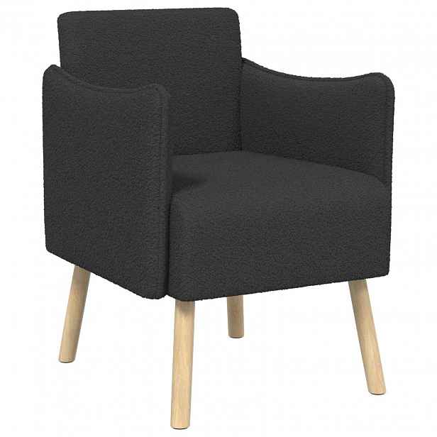 vidaXL Designové křeslo Tmavě šedá Bouclé