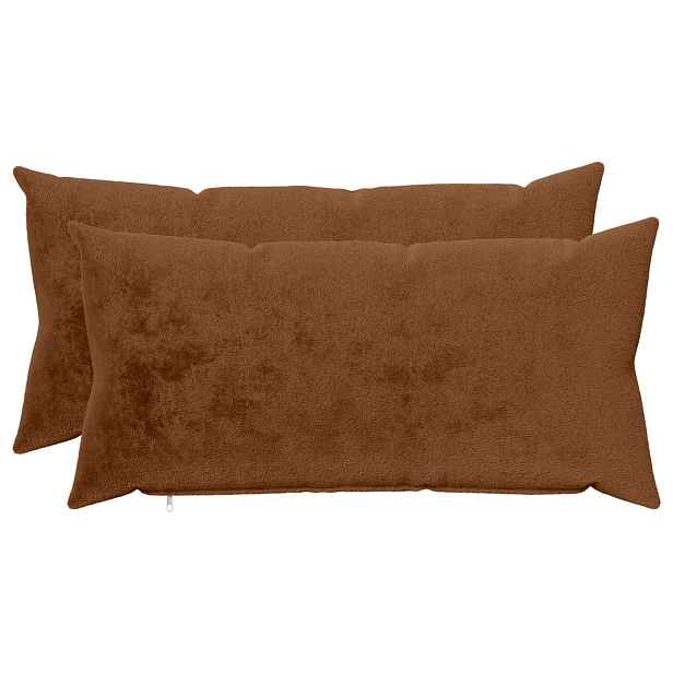 vidaXL Povlak na polštář 2 ks HEERLEN Světle hnědá 40 x 80 cm Flanel
