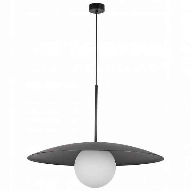 Závěsná lampa Slate černá stínidlo bílá 1xE27 Glamour Vnitřní Osvětlení