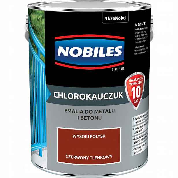 Chlorokaučuk 5L Červený Oxidový Nobiles