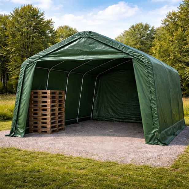 Plachtová hala 3,3×4,8 m PVC 550 g/m² zelená