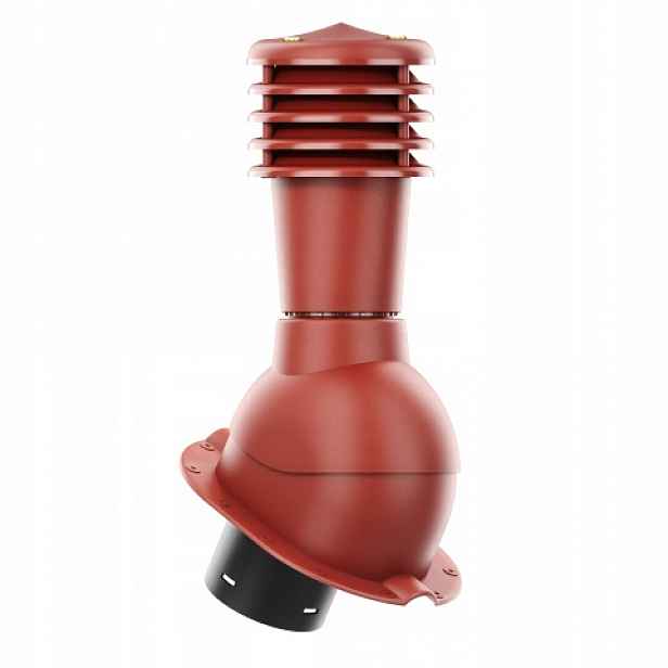 Větrací komín Smartline profil M fi 125 mm, nezateplený, červený