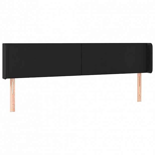 vidaXL Čelo postele typu ušák černé 203x16x78/88 cm umělá kůže
