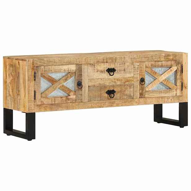 vidaXL TV stolek 110 x 30 x 45 cm hrubé mangovníkové dřevo
