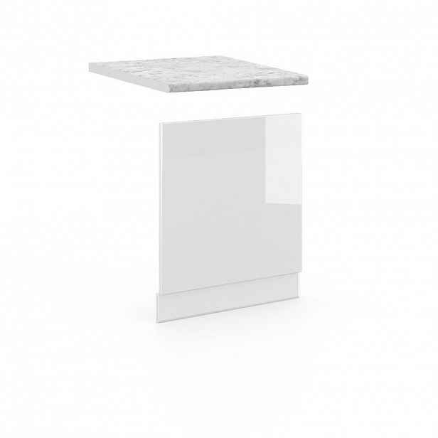 Vicco PŘEDNÍ PANEL Fame-Line Bílá vysoký lesk 60 cm , PD Mramor