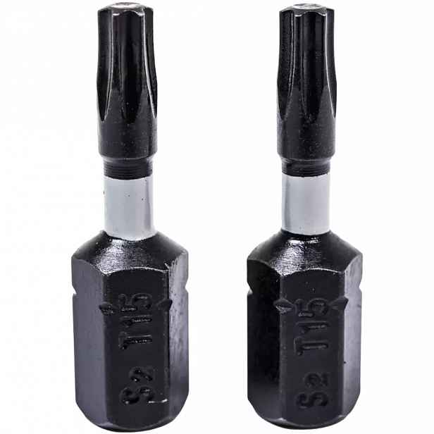 Rázové šroubovací bity Torx T15 x 25 mm 2 ks