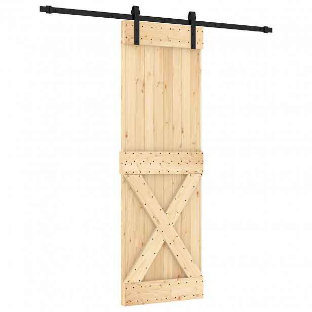 vidaXL Posuvné dveře 70 x 210 cm Masivní borové dřevo (neupravené)