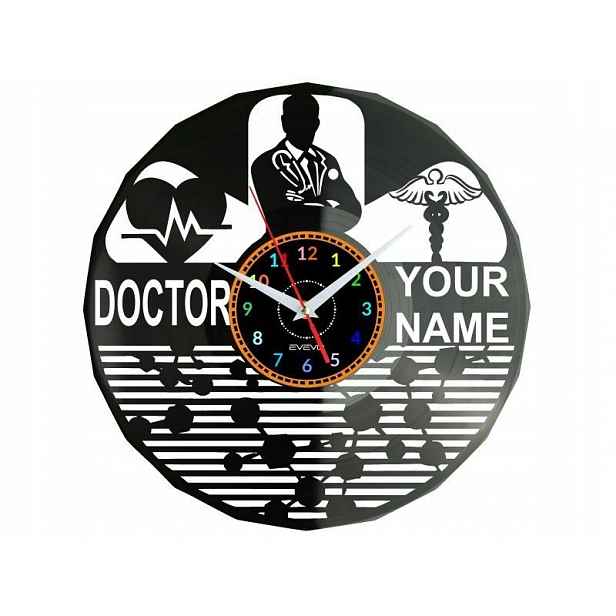 Doktor Vaše jméno Nástěnné hodiny Vinylová deska Moderní Dekorativní Na Pr