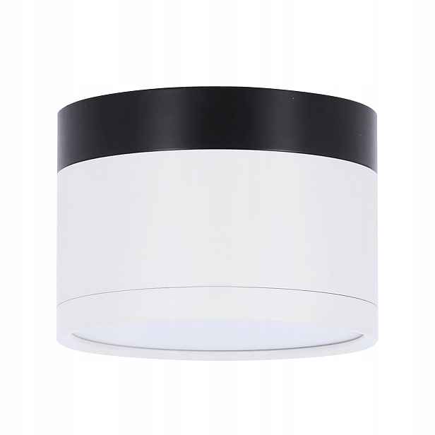 Elegantní stropní svítidlo na omítku Tuba 9W Černobílá Led 4000K
