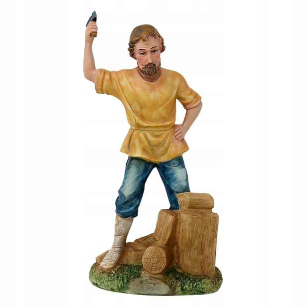 Figura Do Betlému 'drwal Rubující Dřevo' pro postavy o výšce 30 cm