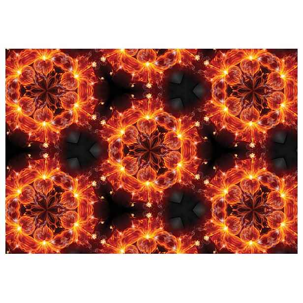 Fototapeta Ohnivé květiny Abstrakce na černém pozadí 416x254 lepidlo