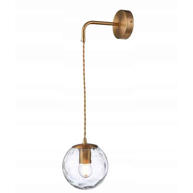 Pendar nástěnné svítidlo 30 cm kulaté, minimalistické, moderní, zlaté