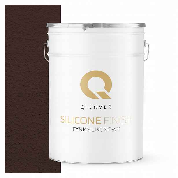 Silikonová Fasádní Omítka Čokoládová Hnědá 25 Kg Granulace 1.5 mm Ral 8017