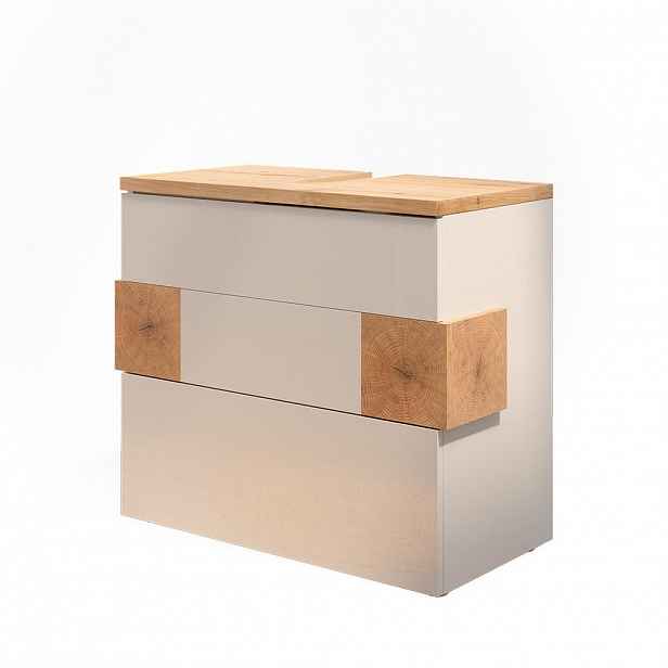 Vicco DOLNÍ SKŘÍŇKA POD DŘEZ Eden Bílá vysoký lesk 70 x 64.5 cm se 2 zásuvkami